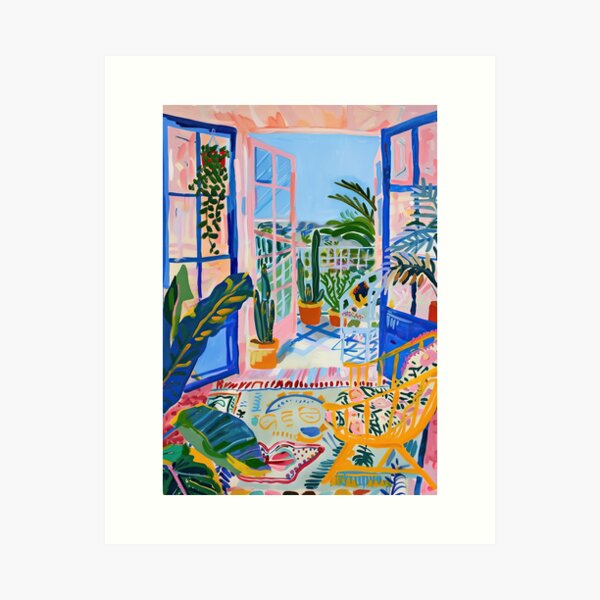 Item preview, Henri Matisse Style Poster, Mediterranean, Open Window, Pastel designed and sold by ArtHouseNiklas.