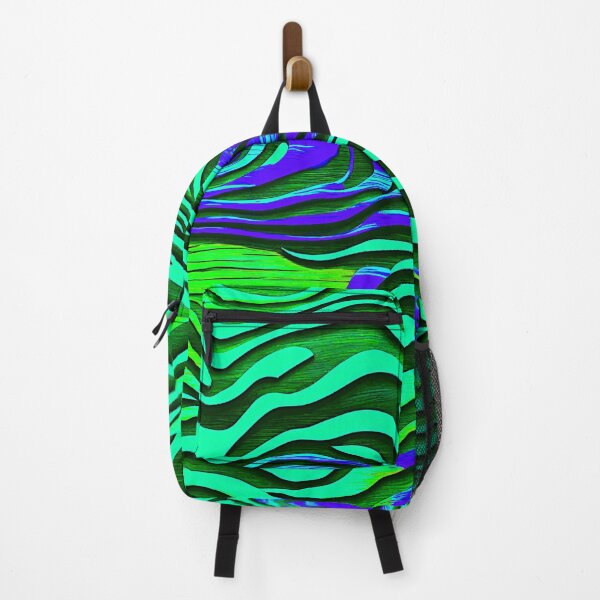 Item preview, Zebra Stripes On Wood - Green, Blue Abstract designed and sold by asurtiumgreen.