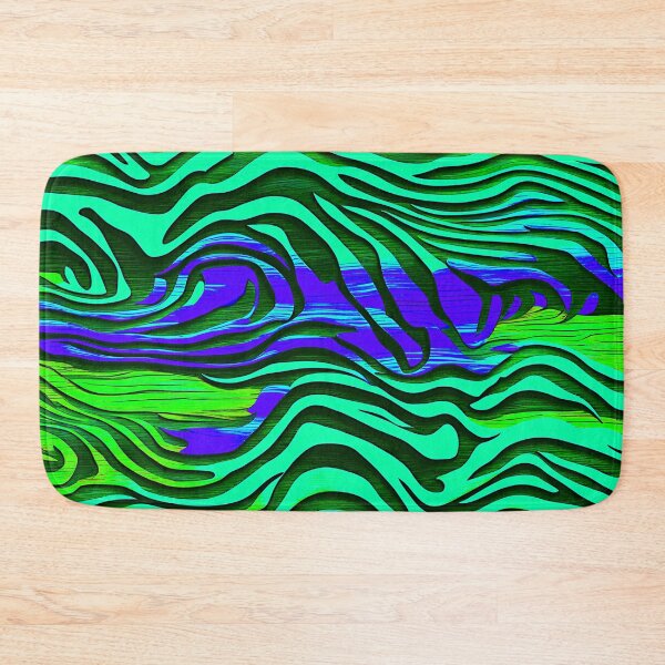 Item preview, Zebra Stripes On Wood - Green, Blue Abstract designed and sold by asurtiumgreen.
