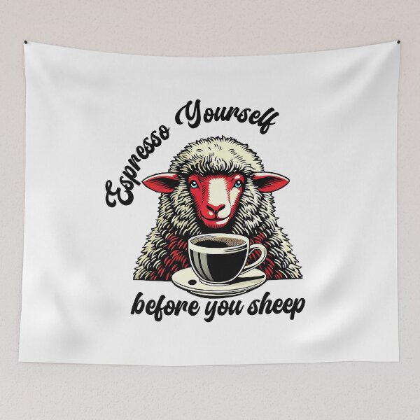 Item preview,  Espresso Yourself Before You Sheep - Fun Animal Cafe Design designed and sold by Szymon Wangler.
