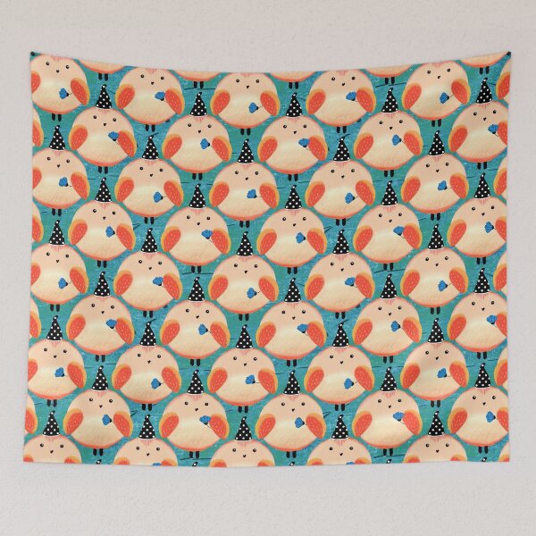 Item preview, Birthday bird, Red-turquoise version designed and sold by Alex  Blud.