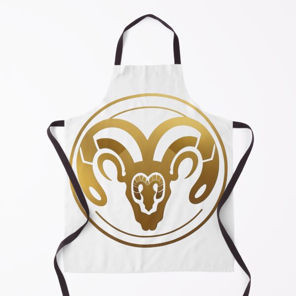 Item preview, A gold and white circle with a ram's head in the center designed and sold by PWDigitalArt.