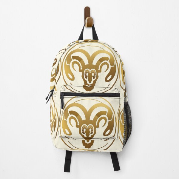 Item preview, A gold and white circle with a ram's head in the center designed and sold by PWDigitalArt.
