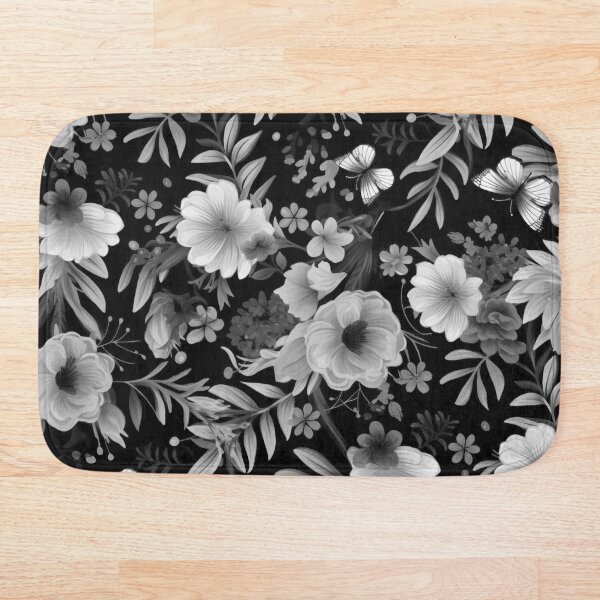 Item preview, Monochrome Bloom - Retro Floral Pattern designed and sold by Equinox-Ds.