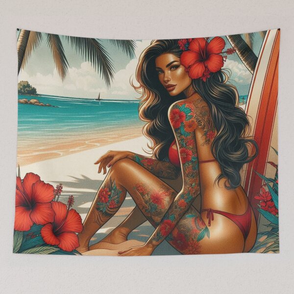 Item preview, GODDESS OF THE TROPICS - Scarlet Surf Goddess designed and sold by GoddessTropics.