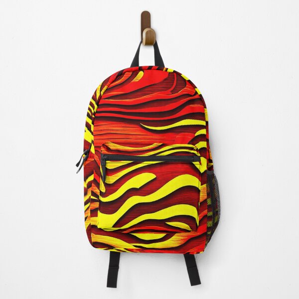 Item preview, Zebra Stripes On Wood - Yellow, Red Abstract designed and sold by asurtiumgreen.