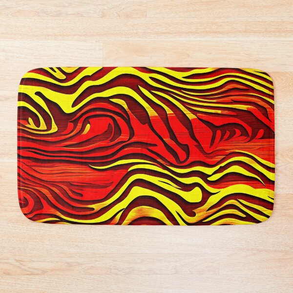 Item preview, Zebra Stripes On Wood - Yellow, Red Abstract designed and sold by asurtiumgreen.
