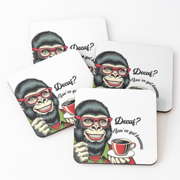Item preview, Geeky Gorilla with Coffee - Animal Cafe Vibes designed and sold by Szymon Wangler.