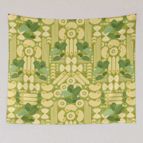 Item preview, Vermicelli and basil on green background designed and sold by Alex  Blud.