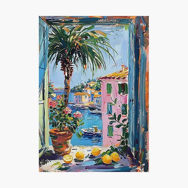 Item preview, Henri Matisse Style Poster, Mediterranean, Open Window, Pastel designed and sold by ArtHouseNiklas.