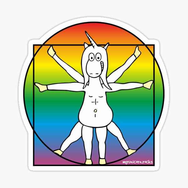 DaVinci Pride Einhorn Sticker