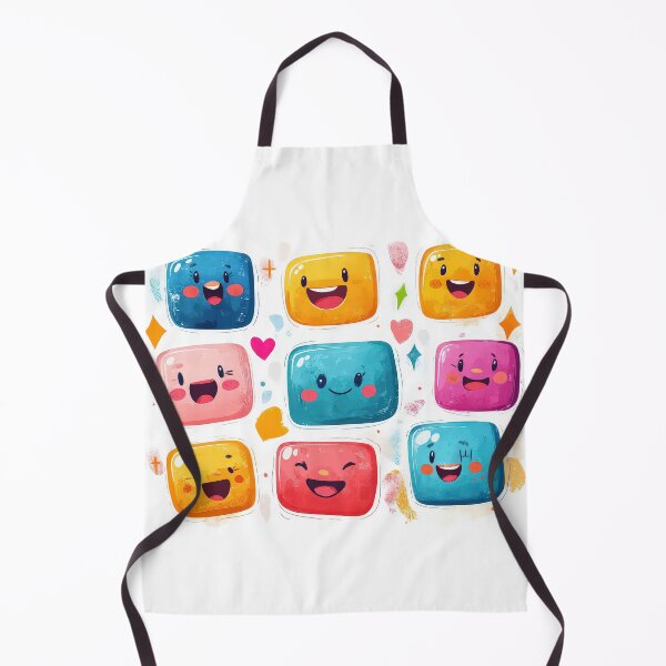 Item preview, Colorful square characters with happy faces and playful expressions. designed and sold by MystiS.