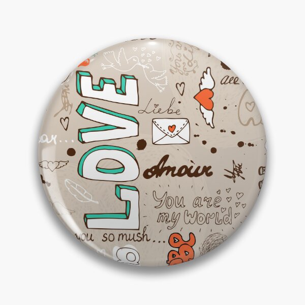 Aperçu de l'œuvre Doodles d'amour romantique - Modèle de la Saint-Valentin créée et vendue par ArtLab-store.