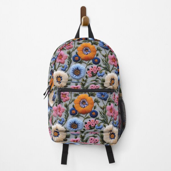 Item preview, Cozy Retro Floral Linen Boho Embroidery designed and sold by SecretDicer.