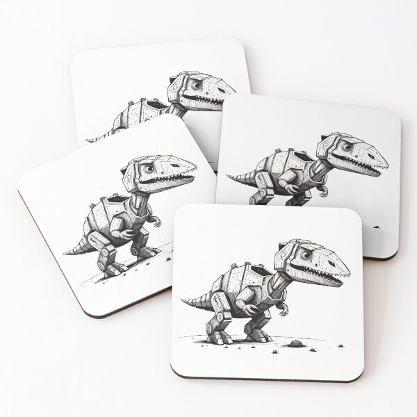 Item preview, Cool biomechanical space dinosaur Velociraptor designed and sold by SpaceRockMining.
