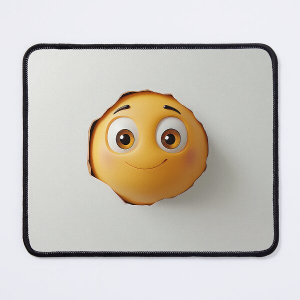 Item preview, Content emoji face emerging from a small, clean wall hole. designed and sold by MystiS.