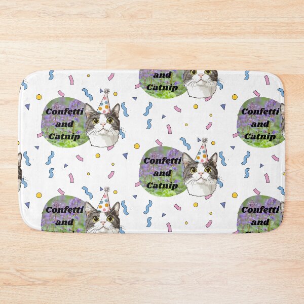 Item preview, "Catnip and Confetti" - Party Hat Cat Henry designed and sold by zwrohn.