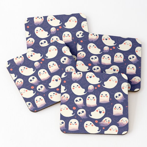 Item preview, Cute white ghosts seamless pattern designed and sold by cicicreativeart.
