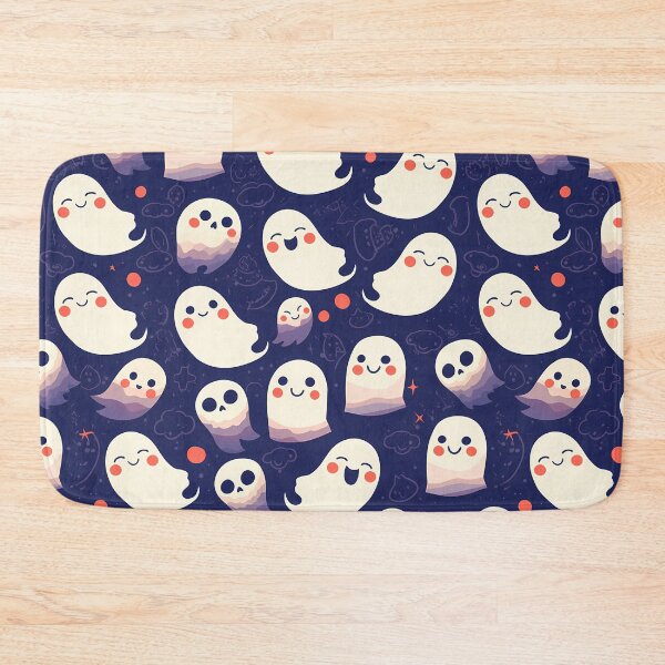 Item preview, Cute white ghosts seamless pattern designed and sold by cicicreativeart.