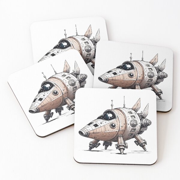 Item preview, Cool biomechanical spaceship made of wood designed and sold by SpaceRockMining.