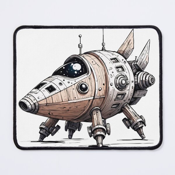 Item preview, Cool biomechanical spaceship made of wood designed and sold by SpaceRockMining.