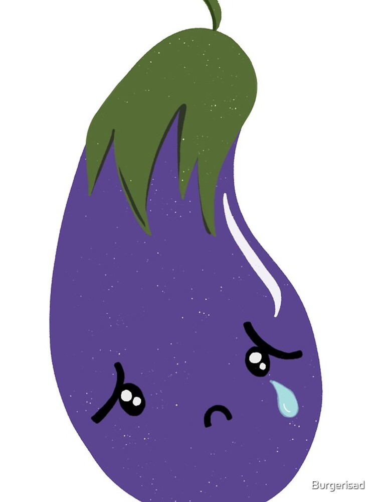 "Sad eggplant crying " iPhone Case & Cover by Burgerisad Redbubble