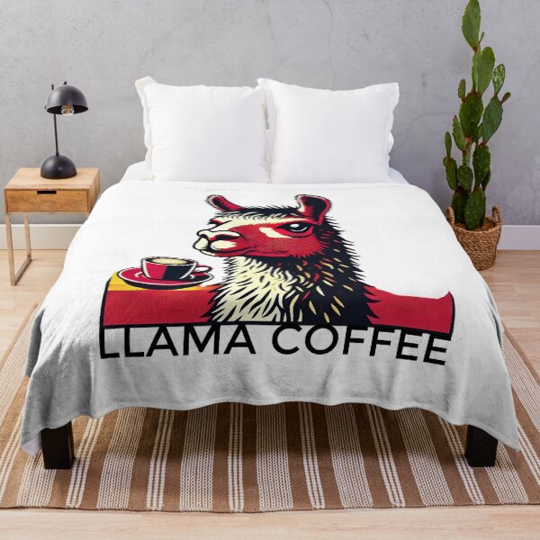 Item preview, Llama with Coffee - Vibrant Animal Cafe Art designed and sold by Szymon Wangler.