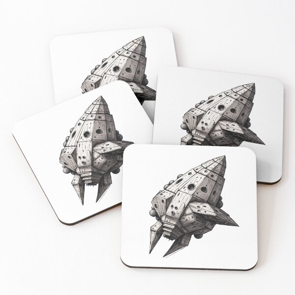 Item preview, Cool biomechanical spaceship made of wood designed and sold by SpaceRockMining.