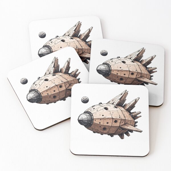 Item preview, Cool biomechanical spaceship made of wood designed and sold by SpaceRockMining.