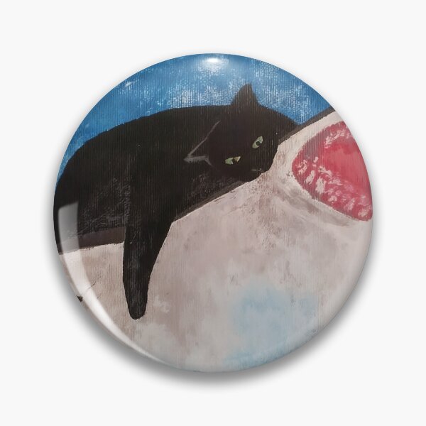 Aperçu de l'œuvre Un chat mord un requin créée et vendue par FREEEZEDESIGN.