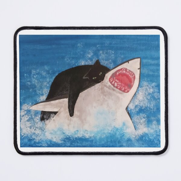 Item preview, Cat bites a shark designed and sold by FREEEZEDESIGN.
