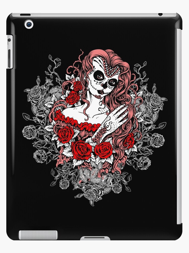 Funda y vinilo para iPad «Arte Santa Muerte diseño del tatuaje de la muerte  Rosen» de anziehend | Redbubble