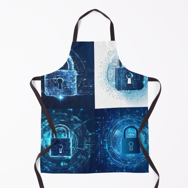 Item preview, 4 digital blue lock symbols, cyber security background vector set design illustration with tech and data connection designed and sold by JsKpY.