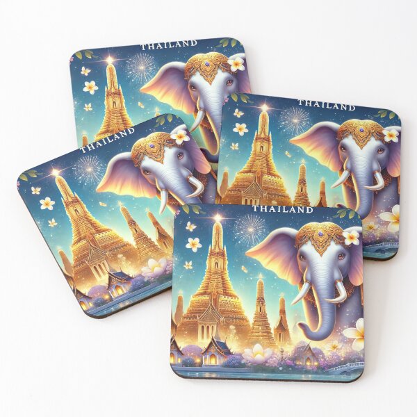 Item preview, Majestic Thailand: Golden Temples and Elephants designed and sold by NesArmy.