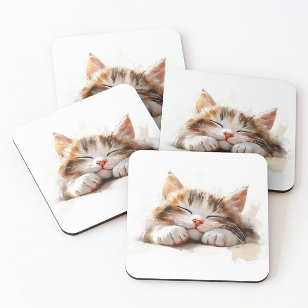 Item preview, Sleeping kitten with a peaceful expression, paws tucked in. designed and sold by MystiS.