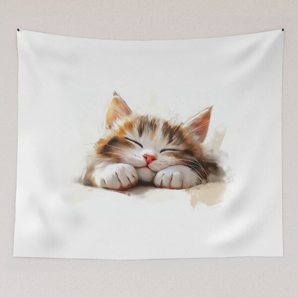 Item preview, Sleeping kitten with a peaceful expression, paws tucked in. designed and sold by MystiS.