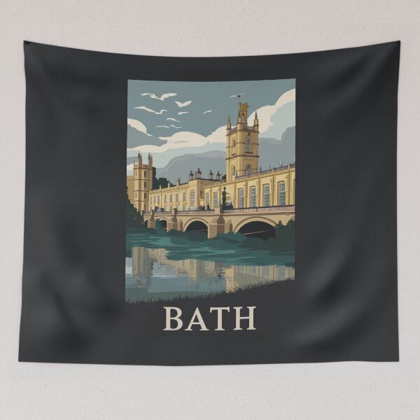 Item preview, A Vintage Travel Art of Bath - England  designed and sold by GoodOldVintage.