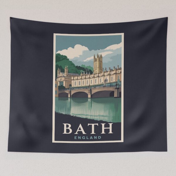 Item preview, A Vintage Travel Art of Bath - England  designed and sold by GoodOldVintage.