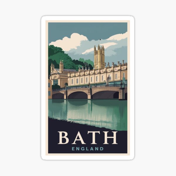 Item preview, A Vintage Travel Art of Bath - England  designed and sold by GoodOldVintage.