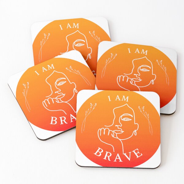 Item preview, Embrace Your Inner Strength with "I am Brave" affirmation for girls designed and sold by rajenrishi.