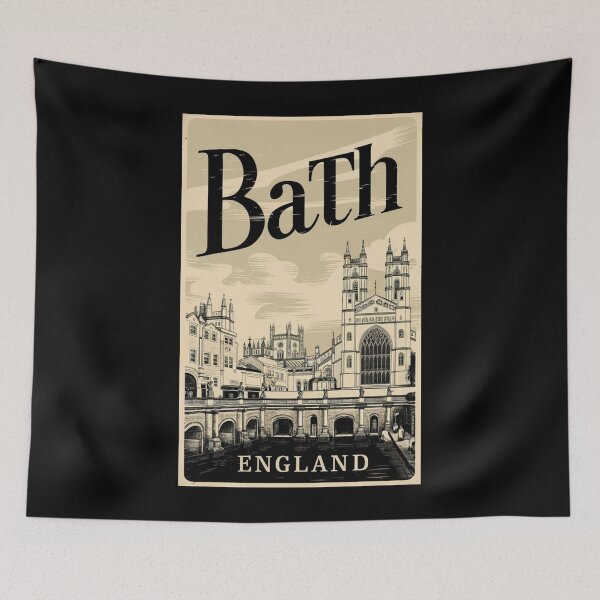 Item preview, A Vintage Travel Art of Bath - England  designed and sold by GoodOldVintage.