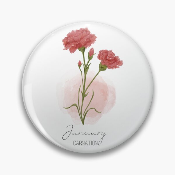 Item preview, Carnation, January birth flower, birth month flowers, january birthday flower designed and sold by lagunaklein.
