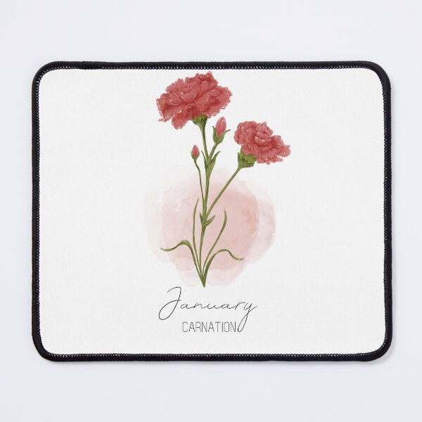 Item preview, Carnation, January birth flower, birth month flowers, january birthday flower designed and sold by lagunaklein.