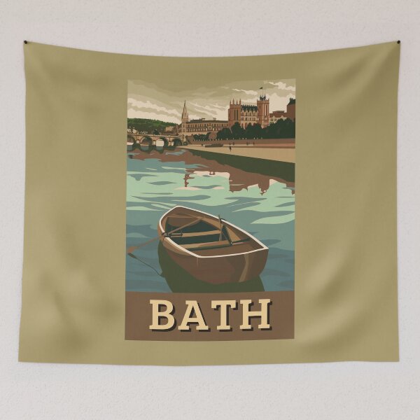 Item preview, A Vintage Travel Art of Bath - England  designed and sold by GoodOldVintage.