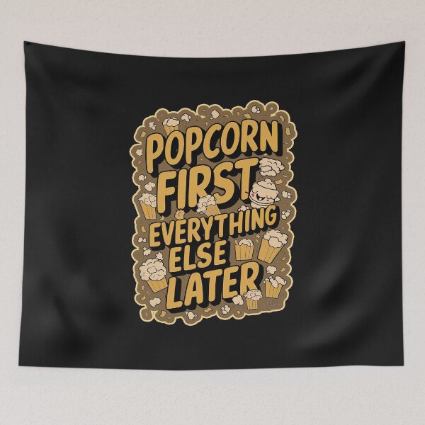 Item preview, ''Popcorn First'' Funny Kawaii Green Tea First Lover T-Shirt designed and sold by Witty Shirts.