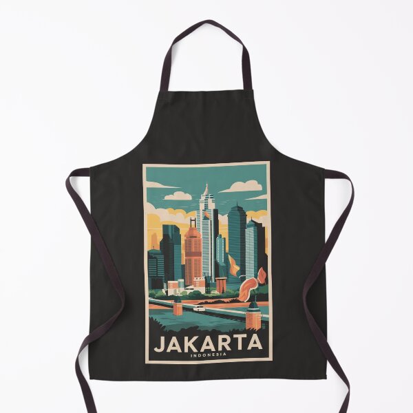 Item preview, A Vintage Travel Art of Jakarta - Indonesia designed and sold by GoodOldVintage.