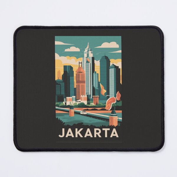 Item preview, A Vintage Travel Art of Jakarta - Indonesia designed and sold by GoodOldVintage.