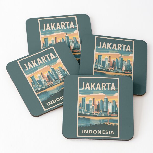 Item preview, A Vintage Travel Art of Jakarta - Indonesia  designed and sold by GoodOldVintage.