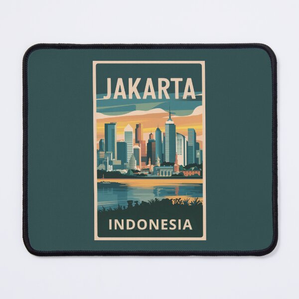 Item preview, A Vintage Travel Art of Jakarta - Indonesia designed and sold by GoodOldVintage.
