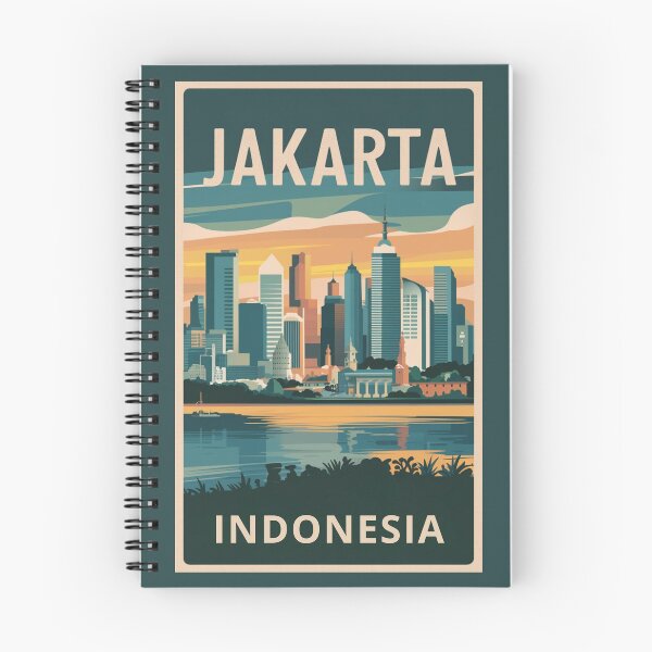 Item preview, A Vintage Travel Art of Jakarta - Indonesia  designed and sold by GoodOldVintage.